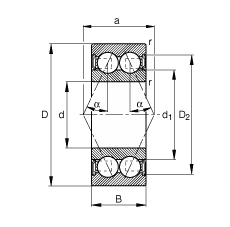 ǽ|S 3215-B-2RSR-TVH, (j) DIN 628-3 ˜ʵҪߴɂȴܷ|  = 25