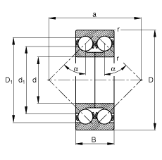 ǽ|S 3305-DA-TVP, (j) DIN 628-3 ˜ʵҪߴpɷxʷփ(ni)Ȧ|  = 45