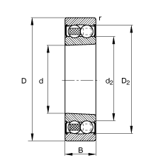 {(dio)S 2212-K-2RS-TVH-C3, (j) DIN 630 (bio)(zhn)Ҫߴ, FF 1:12ɂ(c)ܷ