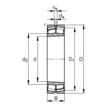 {ĝLS 22220-E1-K, (j) DIN 635-2 ˜ʵҪߴ, FF 1:12