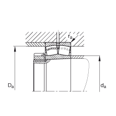 {ĝLS 22220-E1-K, (j) DIN 635-2 ˜ʵҪߴ, FF 1:12